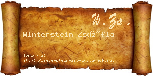 Winterstein Zsófia névjegykártya